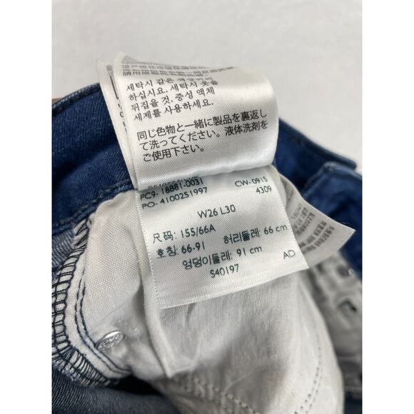 Levi's 711 Skinny Jeans Women's Size 26 Stretch‎ Dark Wash Blue Denim - Picture 8 of 8